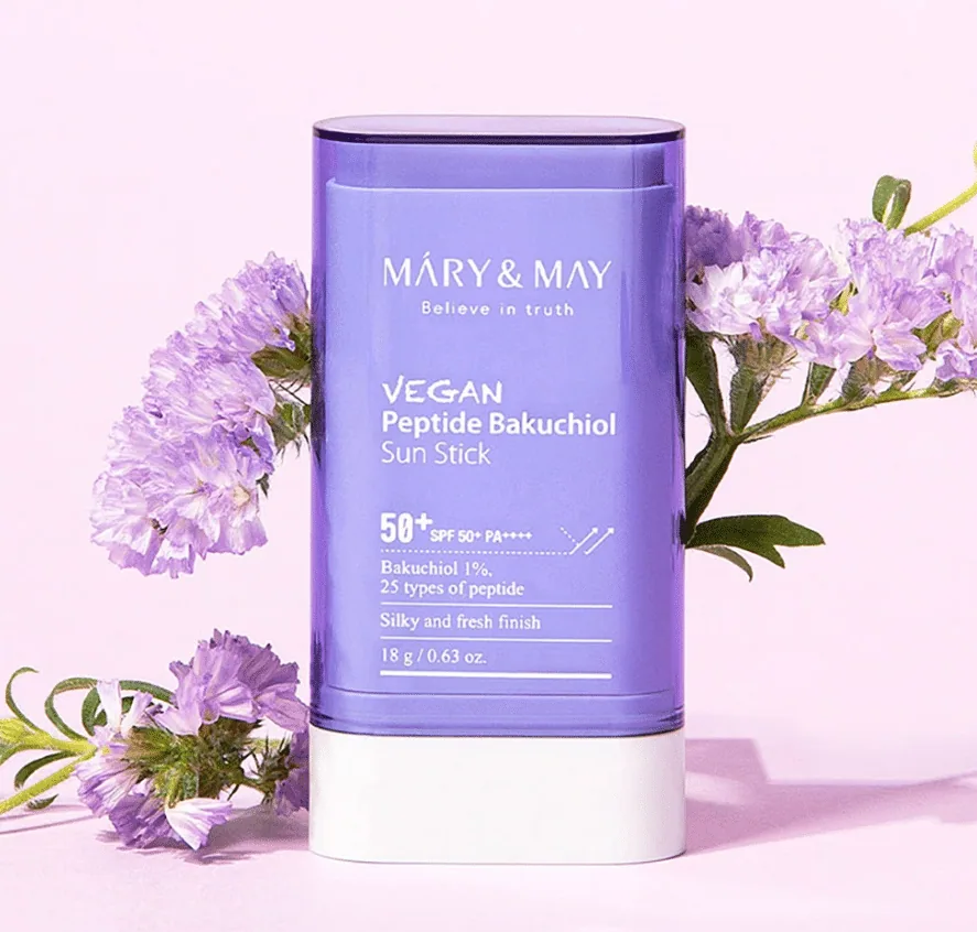 MARY & MAY Vegan Peptide Bakuchiol Sun Stick SPF 50 PA++++